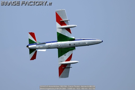 2018-07-01 Arona Airshow 1363 PAN - Frecce Tricolori - Aermacchi MB-339
